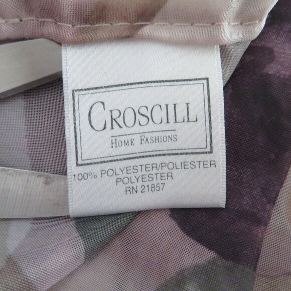 Vintage Croscill Chambord Cassis Amethyst Semi Sheer Curtain Panel Drapes Pair - Picture 6 of 7